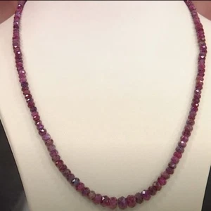 Jay King RUBY Sterling Silver  18" Graduated Bead Necklace NWT - Picture 1 of 16