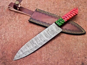 CUSTOM HANDMADE DAMASCUS STEEL BLADE PROFESSIONAL CHEF KNIFE, KITCHEN KNIFE 839 - Picture 1 of 8