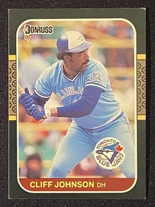 Cliff Johnson 1987 MLB Toronto Blue Jays DH Baseball Card Donruss #645 - Picture 1 of 2