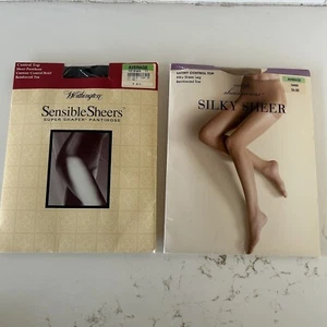 Vtg JC Penney Average Pantihose Lot 2 Worthington East 5th Sensible Silky Sheer - Picture 1 of 8