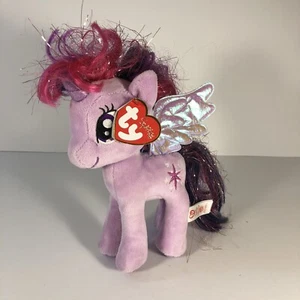 TY Beanie Baby Twilight Sparkle My Little Pony Purple 7" Plush With Tags wings - Picture 1 of 7