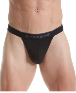 PAPI Mens Black Thong Cotton String Underwear sz M - Picture 1 of 11
