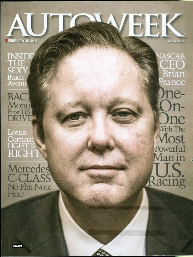 2015 Auto Week Magazine: Brian France NASCAR CEO/Merecedes C-Class/Buick Avenir - Image 1 of 1