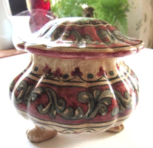 cachepot italiano con piedini con coperchio a&b - Foto 1 di 6