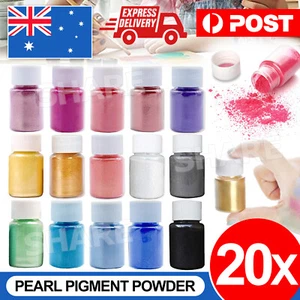 20x Mixed Mica Powder Epoxy Resin Dye Pearl Natural Mica Pigment Mineral Powder - Picture 1 of 9
