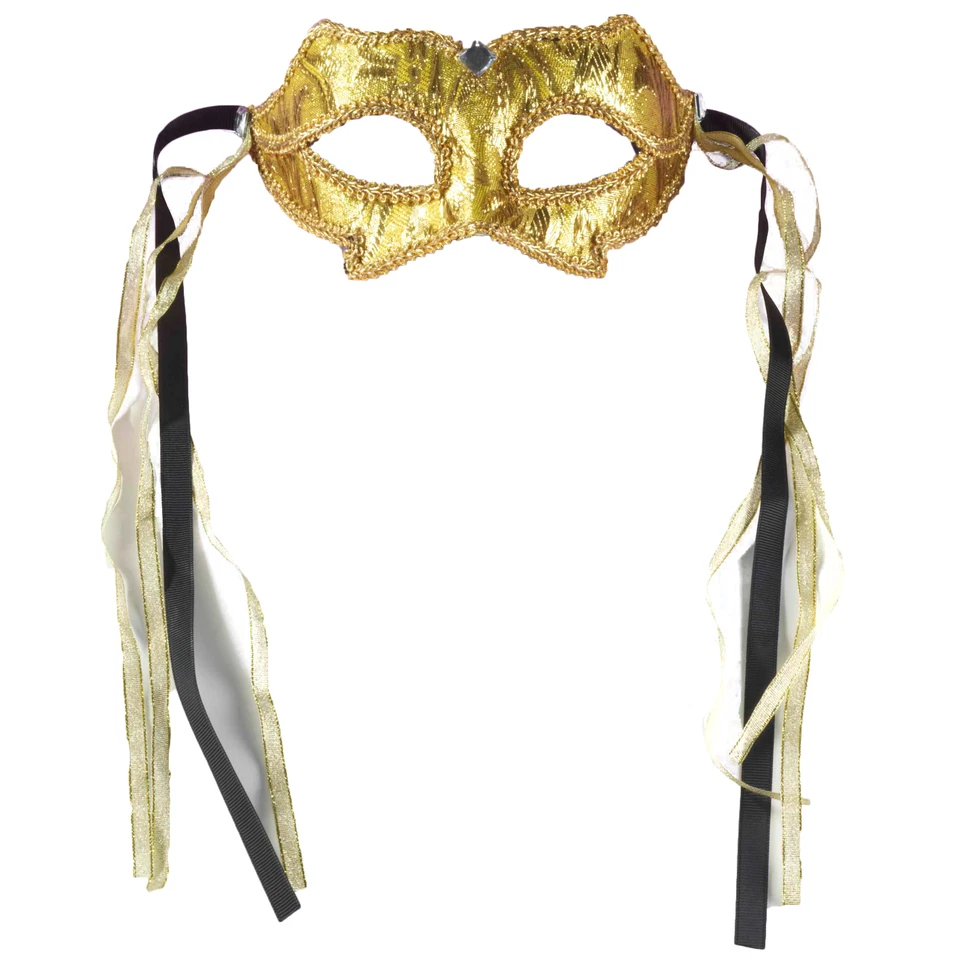 Beautiful Victorian Half Halloween Masquerade Polyester Venetian Mask, For Ad... - Image 1 of 1