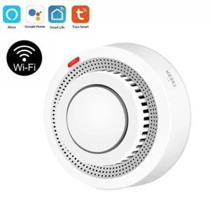 WiFi Smart Fire Smoke Detector Home Alarm Sensor for Alexa Google Home+TUYA APP - Picture 1 of 13