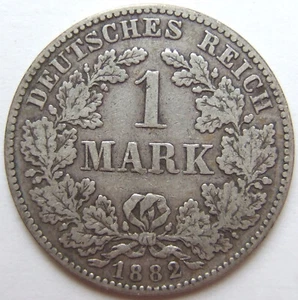 Münze Deutsches Reich Kaiserreich Silber 1 Mark 1882 H in Sehr schön / Schön - Bild 1 von 2
