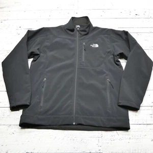 North Face Softshell Jacket Mens Xl Black Full Zip Pockets Fleece Lined - Picture 1 of 6