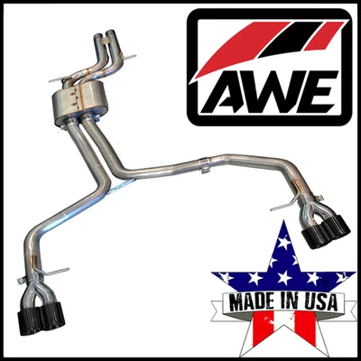 AWE 轨道版 2.5 英寸猫背排气系统适用于 2008 - 2012 年奥迪 S5 Coupe 4.2L — 第 1/3 张图片