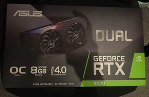 ASUS NVIDIA GeForce RTX 3070 Dual OC 8GB GDDR6 Graphics Card - Picture 1 of 14