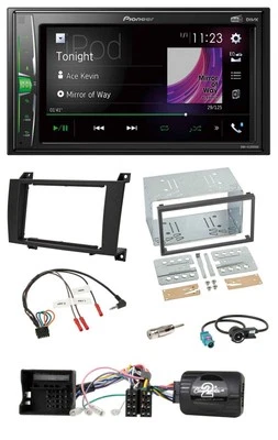 Pioneer 2DIN Lenkrad DAB USB Bluetooth Autoradio für Mercedes SLK R171 2004-2008 - Bild 1 von 4
