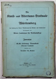 Klaiber - Die Kunst und Altertums Denkmale Württemberg Laupheim Kunstdenlmäler - Imagen 1 de 1