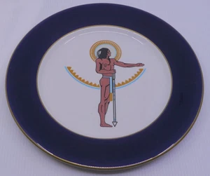 PLATO DE CENA VINTAGE SHENANGO CHINA RESTAURANTE VAJILLA con ART DECO NATIVO AMERICANO - Imagen 1 de 6