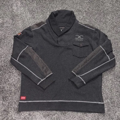 Coogi Melbourne Para Hombres Gris Manga Larga Bolsillo Detalle Pullover Sudadera 2XL Foto 1 de 4