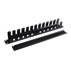 1X (1U Gestion de Câble Montage Horizontal 19 Pouces Rack Serveur, 12 Emplacements Metal5665 - Photo 1/4