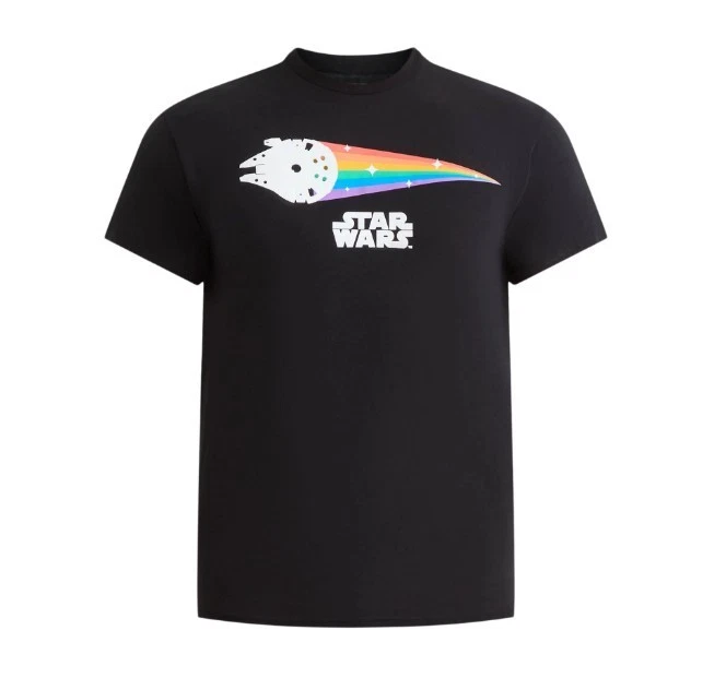 Camisa Star Wars Pride Rainbow Halcón Milenario Para Hombre Talla XL Negra Foto 1 de 1