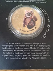 Star Wars Gifts Episode IV - VI Collectable Gold Coin - Wicket - Foto 1 di 1
