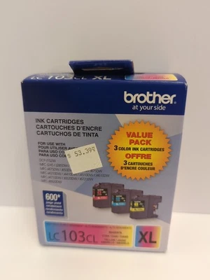Brother LC103CL XL 3-Pack Ink Cartridges Magenta Cyan Yellow - New  04/2028 - Image 1 of 2