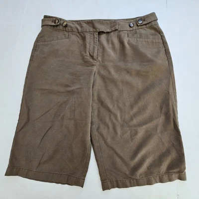 Bermudas Ann Taylor para mujer 14 verdes calce característico bolsillos tiro alto Foto 1 de 4