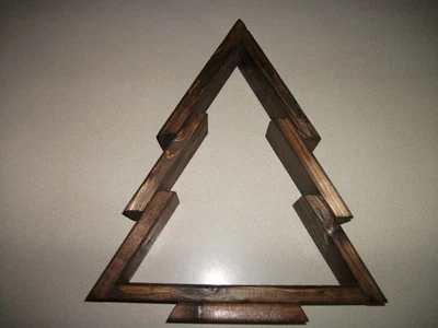 Wooden Handmade Table Top Tree Stained Dark Walnut 14" x 12" x 2.5" New - Image 1 of 4