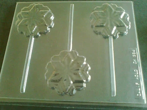 3 HOHLRAUM SCHNEEFLOCKE SCHOKOLADE LUTSCHER, FORM, SEIFE, TON, FORM / FORMEN - Bild 1 von 1