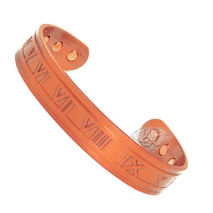 Accents Kingdom Men's Magnetic Copper Golf Bangle Bracelet Romanza - Picture 1 of 4