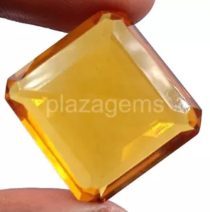 42.20 CT EMERALD CUT ORANGE CITRINE CERTIFIED TRANSPARENT LOOSE GEMSTONE 5JRI - Picture 1 of 8