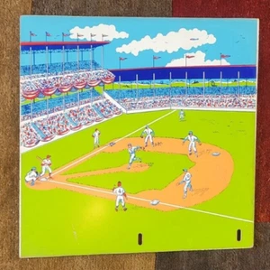 1950s Baseball Penny Game Wooden Backboard - Picture 1 of 2