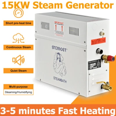 15KW Steam Generator For 529cubic Feet 15m³ Sauna Shower Bath Home Spa Generator - Image 1 of 4