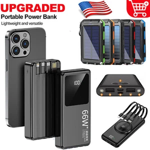 2025 66W 900000mAh Portable Power Bank 4USB External Battery Charger For Phone - Picture 1 of 20