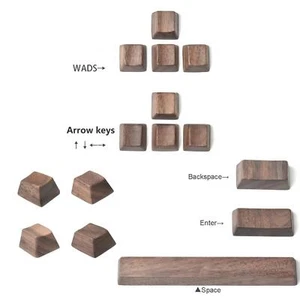 Handmade Walnut Wooden Keycap for Cherry MX Keyboard Mechanical - Picture 1 of 22