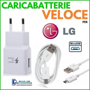 Chargeur Rapide Fast Chargeur Pour LG Q60 Prise Pour Mur + Câble Micro USB - Photo 1 sur 9