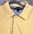 Tommy Hilfiger Men?S Sz Sm Custom Fit Light Yellow Short Sleeve Polo Flag Logo