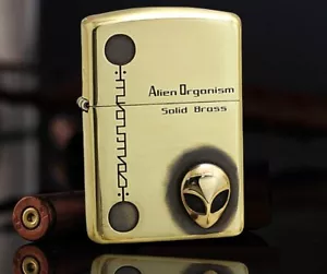 Numbered Edition Brass Armor Double Sided Alien Organism Zippo Lighter 500 Made - Picture 1 of 2