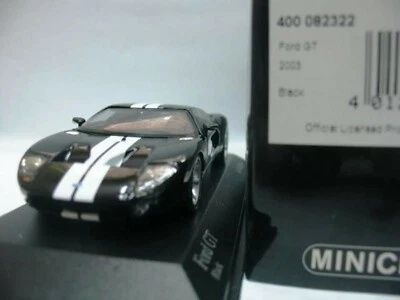 WOW EXTREMELY RARE Ford GT43 GT40 550hp 2003 Black White Stripes 1:43 Minichamps - Image 1 of 3