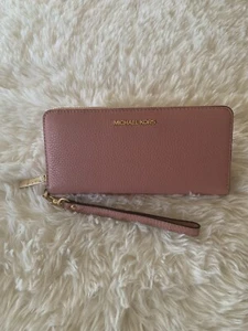 Michael Kors JST Large Travel Continental Leather Wallet/Wristlet - Sunset Rose - Bild 1 von 6