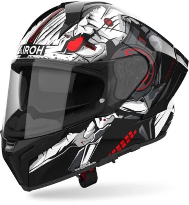CASCO INTEGRALE 22.06 FIBRA DOPPIA VISIERA AIROH MATRYX NYTRO BLACK GLOSS TG XXL - Image 1 of 4