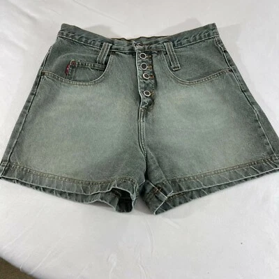 Pantalones Cortos de Jean LEI Botón Mosca Para Mujer Verde Denim Talla: Mediana Foto 1 de 4