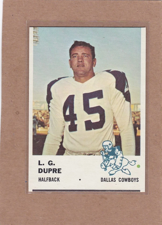 1961 FLEER FOOTBALL L.G. DUPRE #43 COWBOYS NM/NM+ *A28629 - Image 1 of 1