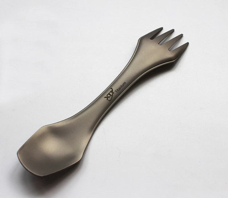 Portable Pure titanium outdoor outdoor tableware picnic camping fork and Spoonp - Image 1 of 4