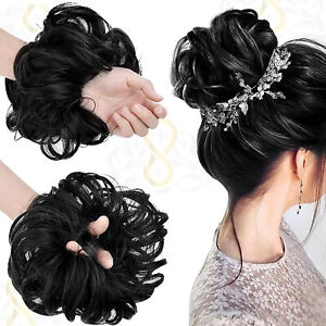 Messy Bun HairPiece Extension With Elastic Rubber Band  Synthetic Hair For Women