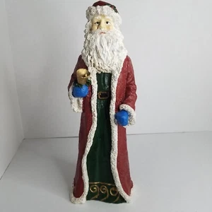 Statua statuina BABBO NATALE VINTAGE IN RESINA con campana decorazione natalizia made in Filippine - Foto 1 di 8