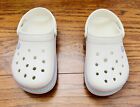 Adult White  crocband sequin band clog M4-W6