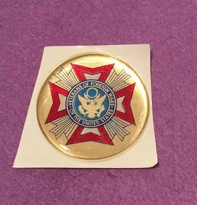 VFW VETERANS OF FOREIGN WARS 2" INCH EPOXY DOME CAR DECAL STICKER EMBLEM - Picture 1 of 1