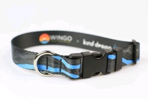Dog Collar Water Resistant & Adjustable - Blue/Black (L) - Picture 1 of 8