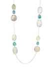 NEW $1895 Ippolita 38" Necklace 925 Ondine Multi-Shape Turquoise Mother of Pearl