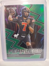 2023 Panini Prizm Draft Picks Fearless Green CJ Stroud  No. F-17