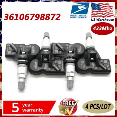 4Pcs TPMS Tire pressure Sensor 36106798872 For BMW 5 6 7 series X1 X3 MINI - Image 1 of 4