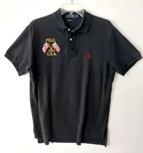 Polo Ralph Lauren grande personalizzata manica corta polo con bandiere USA 1967 - Foto 1 di 10